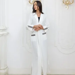 White Opulence Abaya