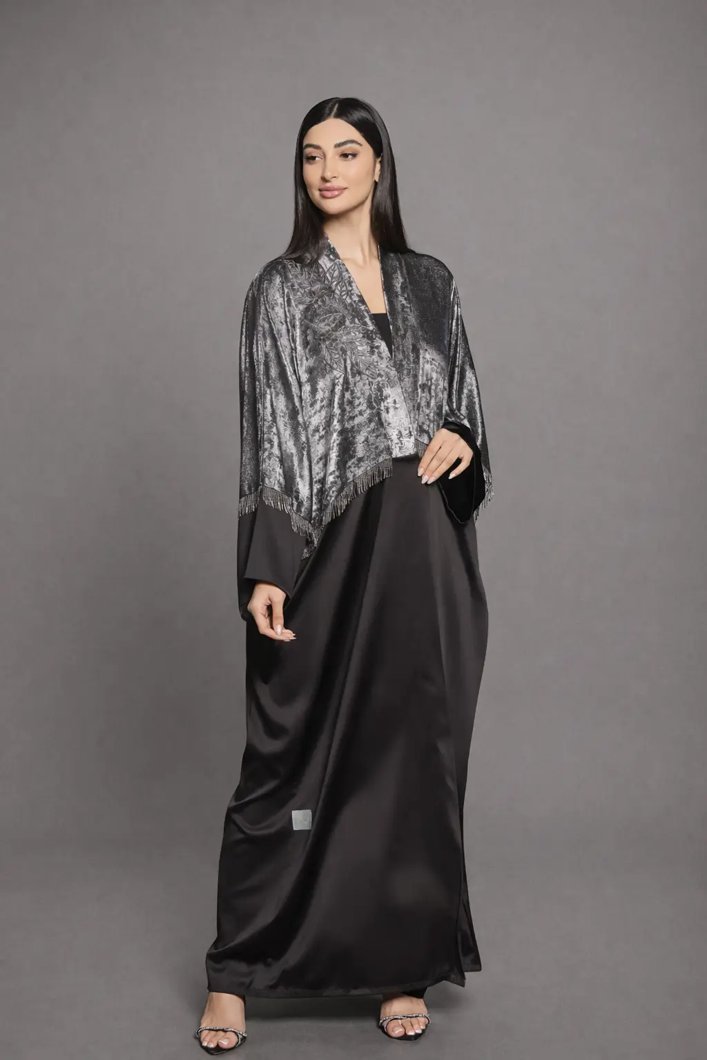 Onyx Majesty Abaya In Dubai - Black Abaya by Puella Designs