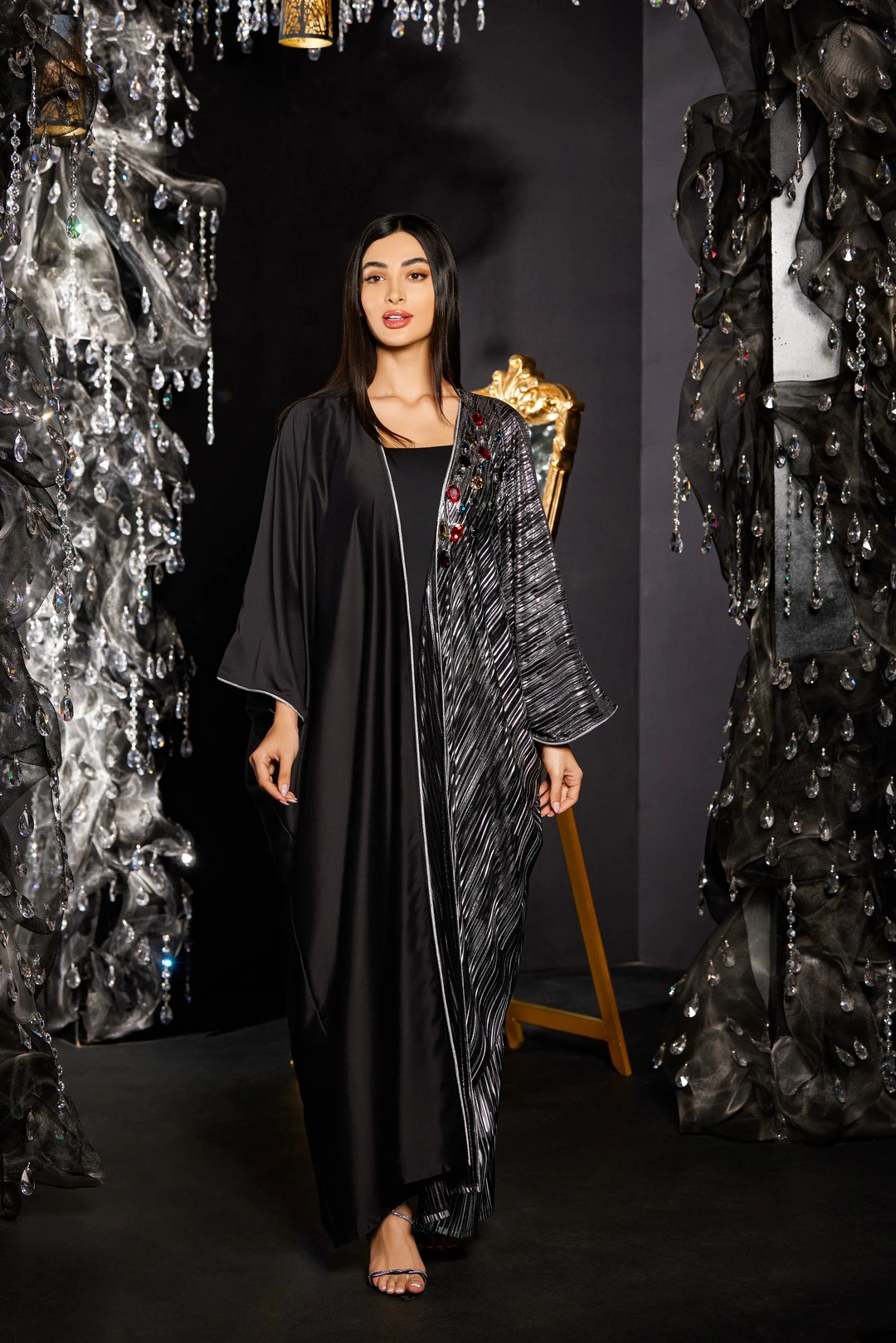 Dual Enchantment Abaya - Black Abaya by Puella Designs - view 3