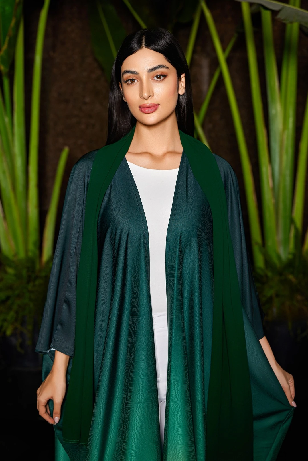 Emerald Aura Abaya - Colored Abaya by Puella Designs - view 2