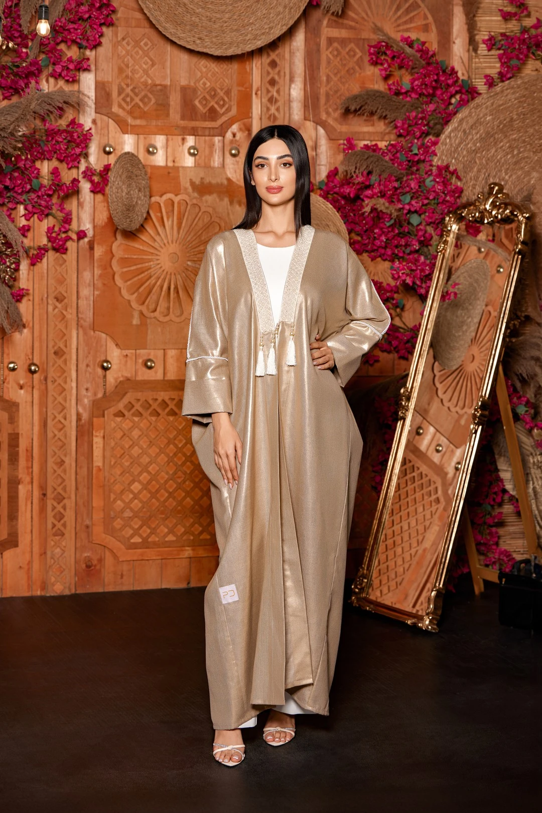 Golden Glow Abaya - Colored Abaya by Puella Designs - view 2