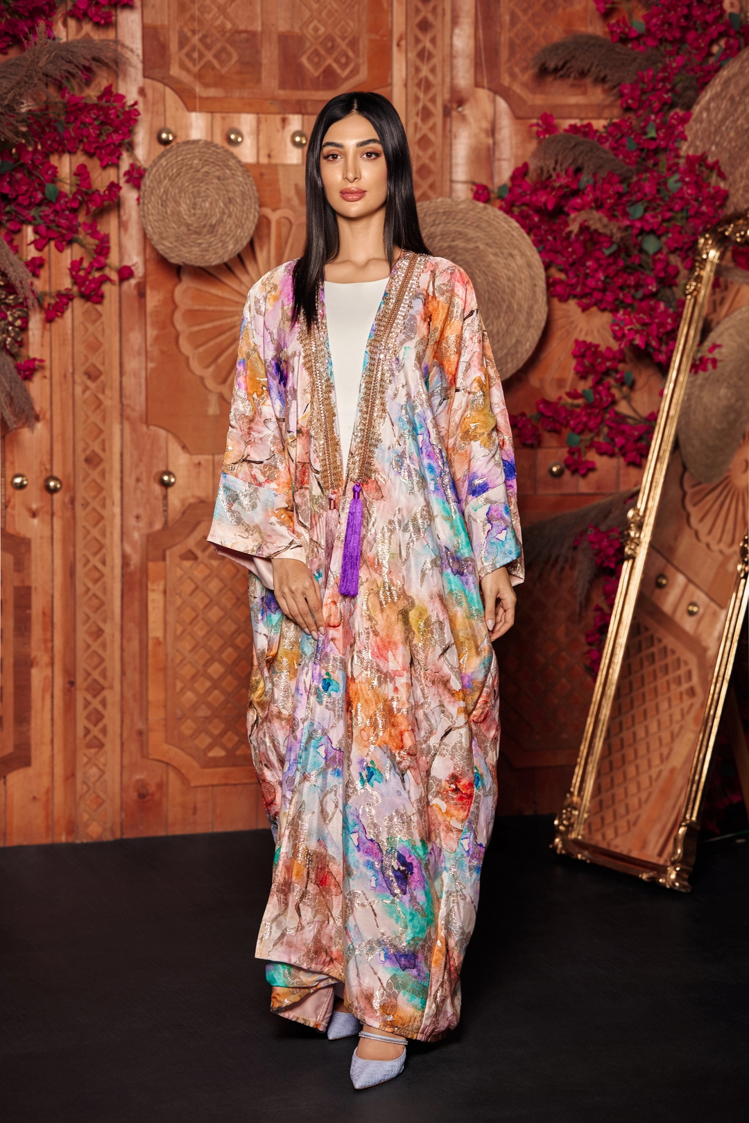 Lotus Glow Abaya - Colored Abaya by Puella Designs - view 2