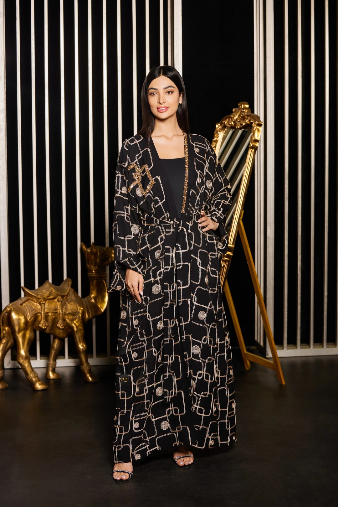 Shadow Rose Abaya - Black Abaya by Puella Designs - view 2