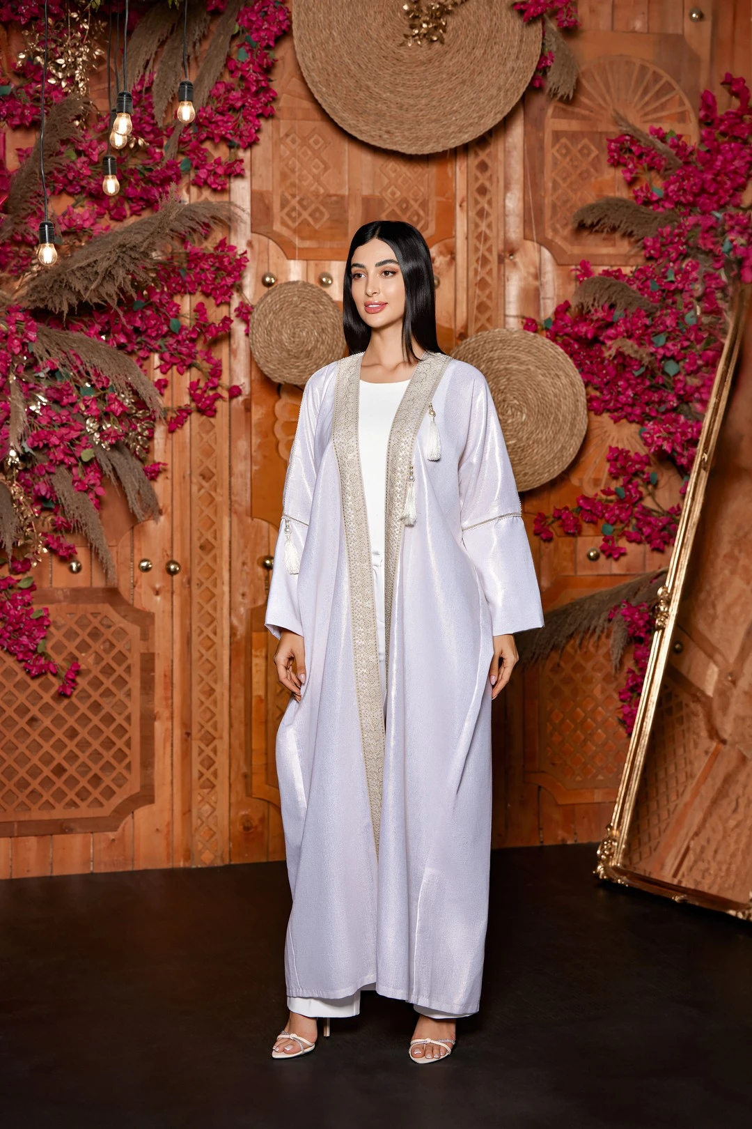 Silver Glow Abaya - Colored Abaya by Puella Designs - view 2
