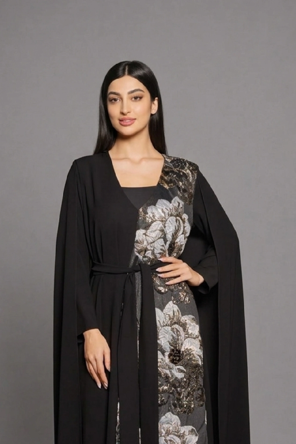 Nightfall Elegance Abaya - Black Abaya by Puella Designs