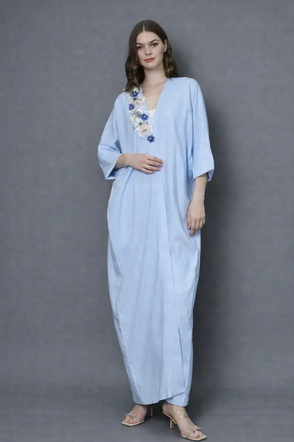 Soft Blue Abaya - Colored Abaya by Puella Designs